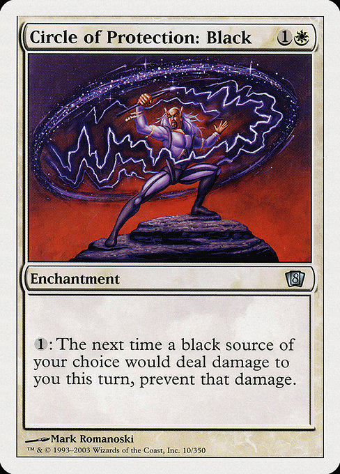 Circle of Protection: Black - Eighth Edition Uncommon Card