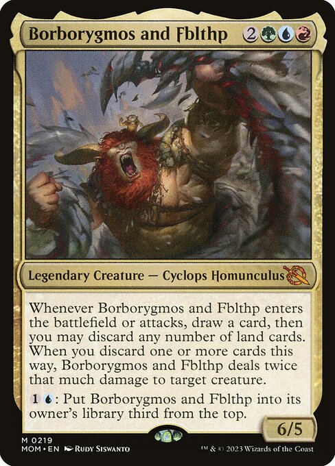 Borborygmos and Fblthp - March of the Machine Mythic Card