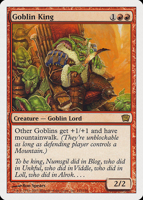 Goblin King - Ninth Edition Rare Card