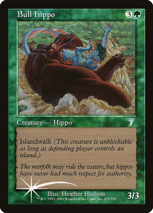 Bull Hippo - Seventh Edition Uncommon Card