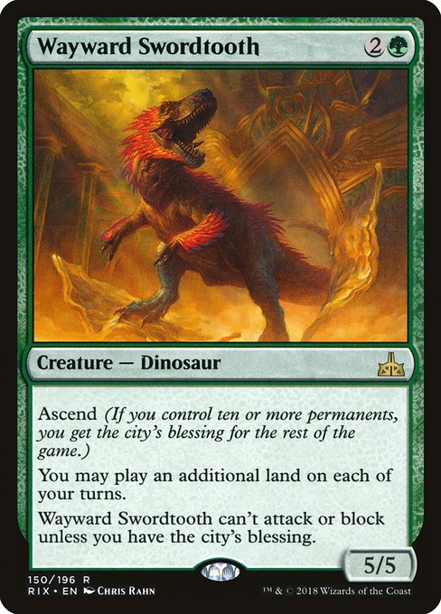 Wayward Swordtooth - Rivals of Ixalan Rare Card