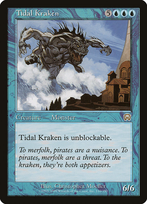 Tidal Kraken - Mercadian Masques Rare Card
