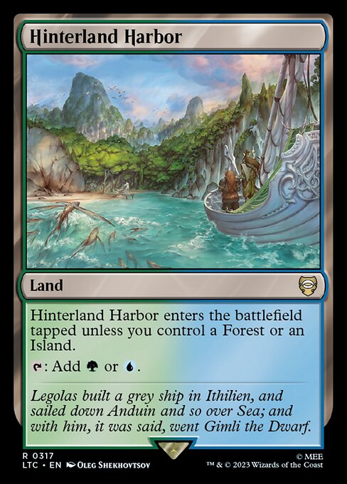 Hinterland Harbor - Tales of Middle-earth Commander Rare Card