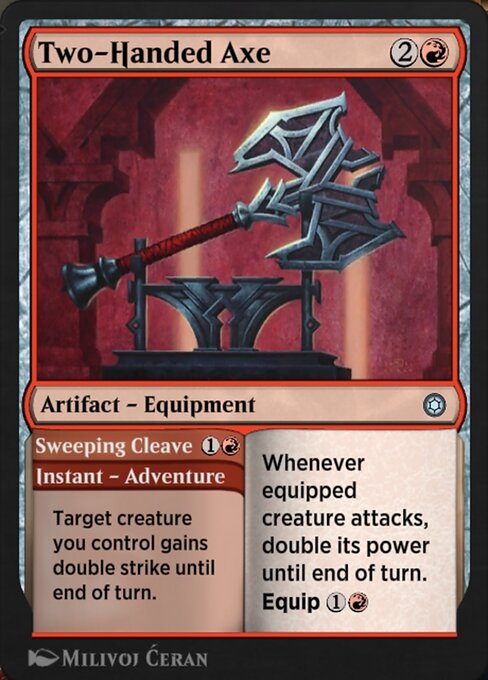Two-Handed Axe // Sweeping Cleave - Alchemy Horizons: Baldur's Gate Uncommon Card