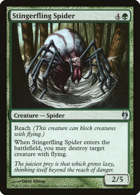 Stingerfling Spider - Duel Decks: Izzet vs. Golgari Uncommon Card