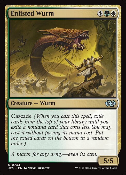 Enlisted Wurm - Foundations Jumpstart Uncommon Card
