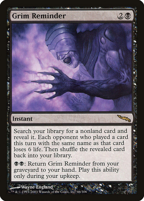 Grim Reminder - Mirrodin Rare Card