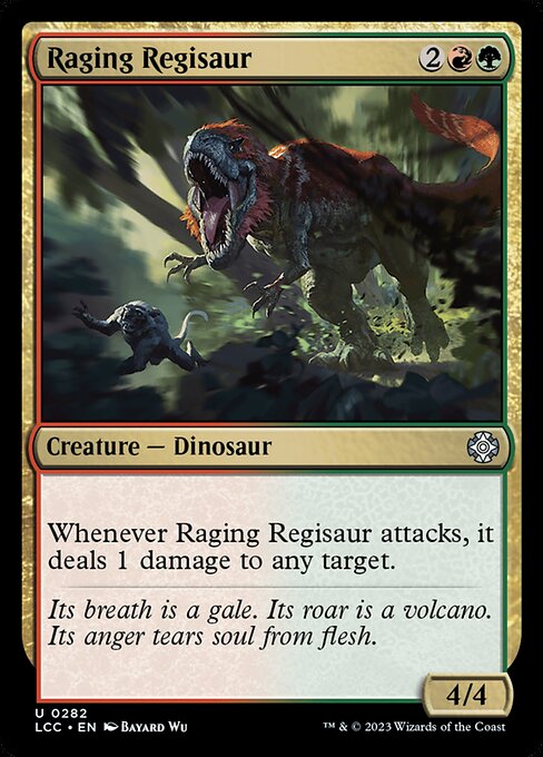 Raging Regisaur - The Lost Caverns of Ixalan Commander Uncommon Card