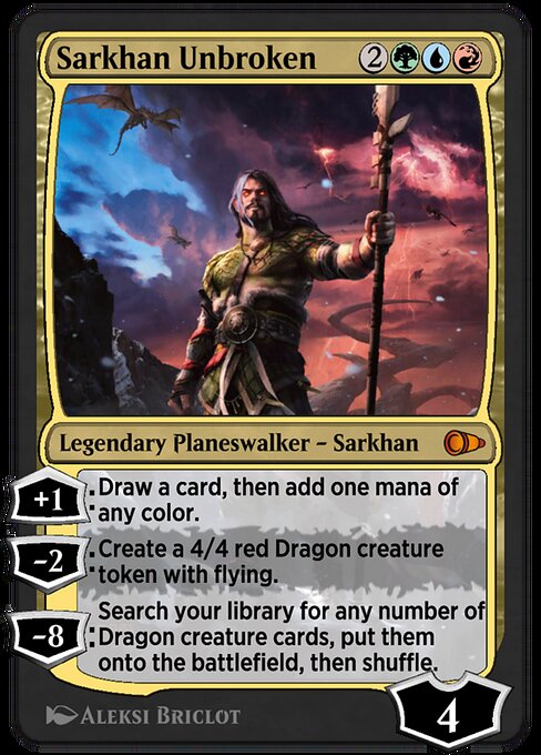 Sarkhan Unbroken - Pioneer Masters Mythic Card