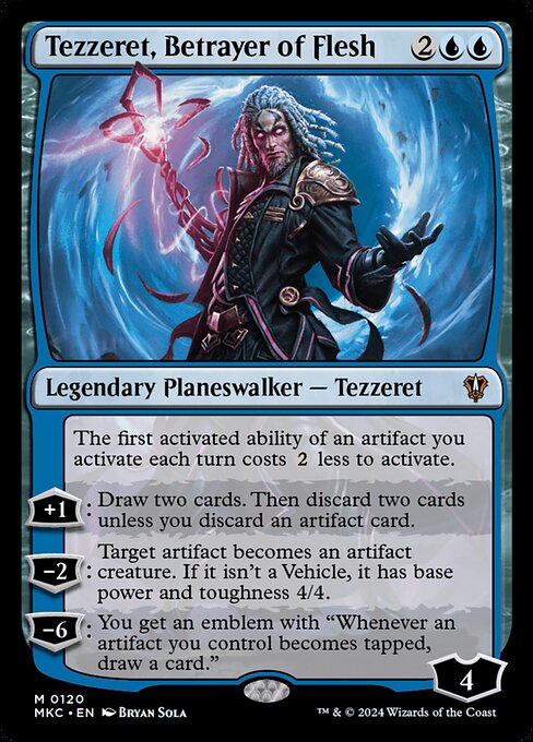 Tezzeret, Betrayer of Flesh - Murders at Karlov Manor Commander Mythic Card