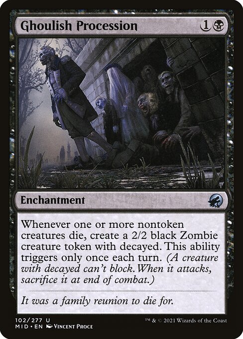 Ghoulish Procession - Innistrad: Midnight Hunt Uncommon Card