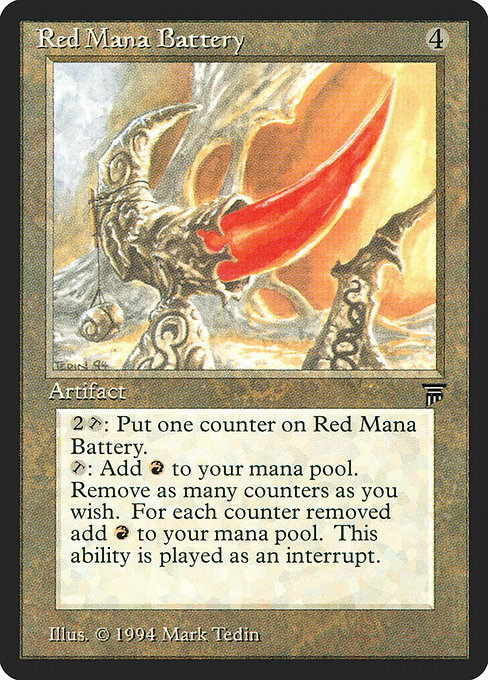 Red Mana Battery - Legends Uncommon Card