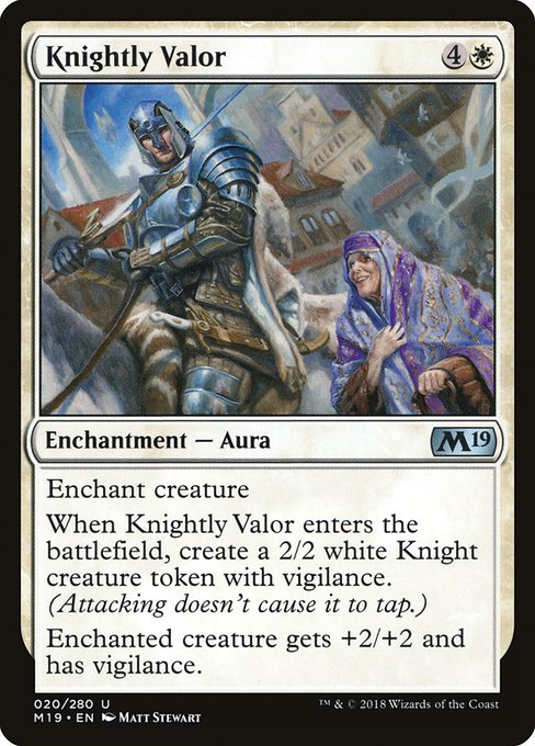 Knightly Valor - Core Set 2019 Uncommon Card