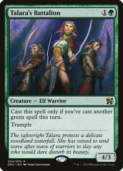 Talara's Battalion - Duel Decks: Elves vs. Inventors Rare Card