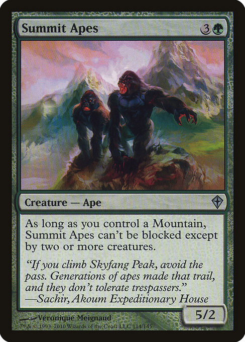Summit Apes - Worldwake Uncommon Card