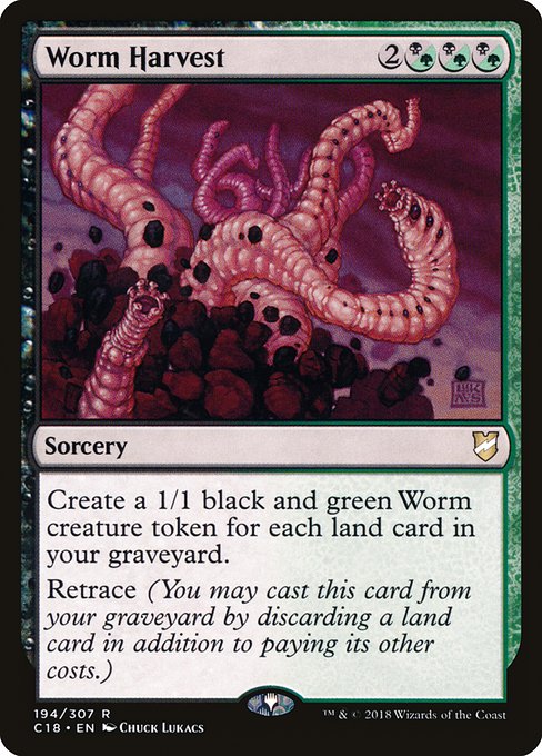 Worm Harvest - Commander 2018 Rare Card