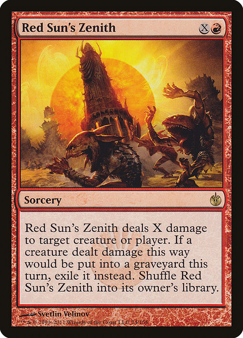 Red Sun's Zenith - Mirrodin Besieged Rare Card
