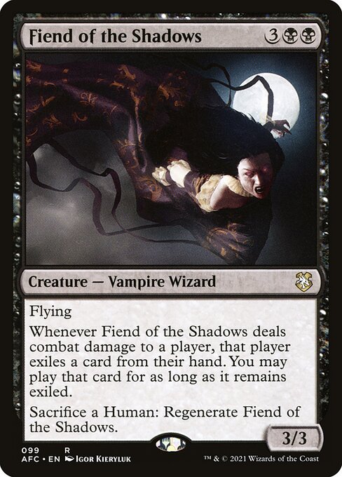Fiend of the Shadows - Forgotten Realms Commander Rare Card