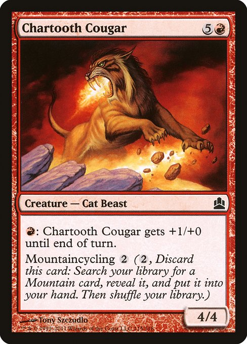 Chartooth Cougar - Commander 2011 Common Card