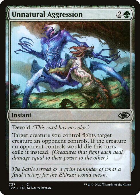 Unnatural Aggression - Jumpstart 2022 Common Card