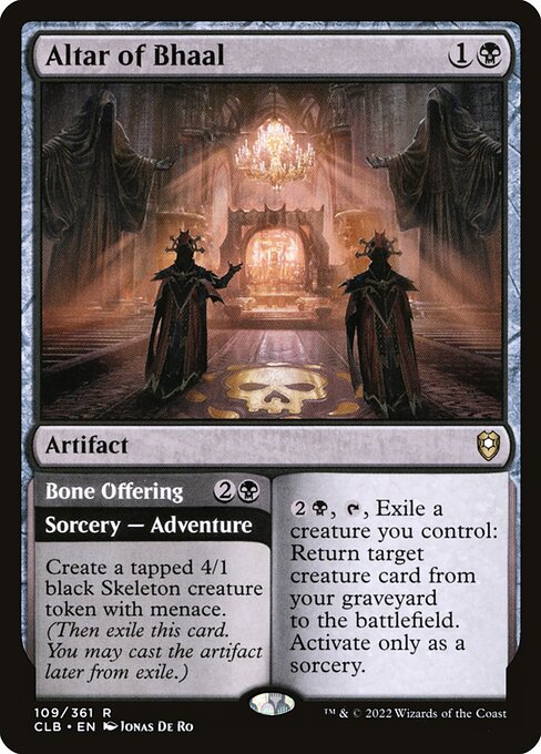 Altar of Bhaal // Bone Offering - Commander Legends: Battle for Baldur's Gate Rare Card