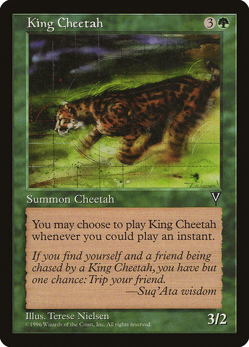 King Cheetah - Visions Common Card
