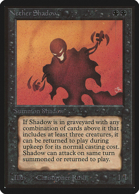 Nether Shadow - Limited Edition Beta Rare Card
