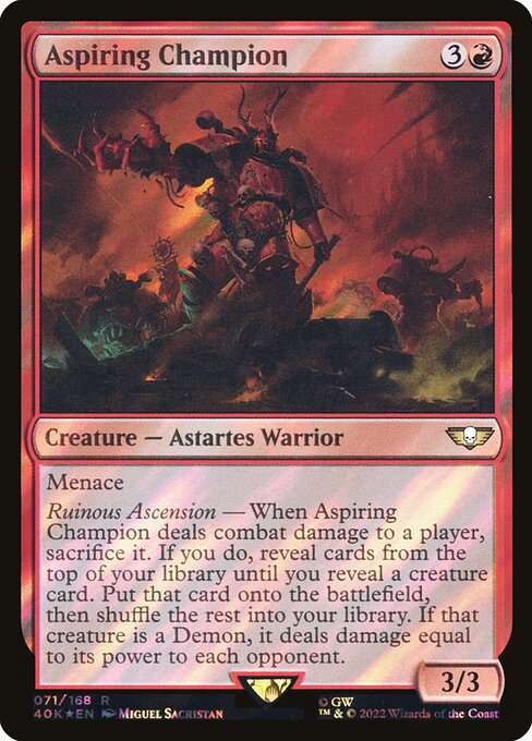 Aspiring Champion - Warhammer 40,000 Commander Rare Card