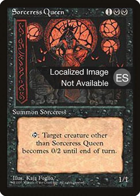 Sorceress Queen - Fourth Edition Foreign Black Border Rare Card