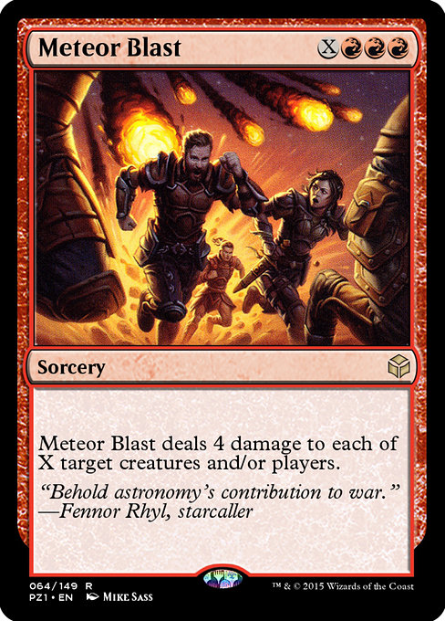 Meteor Blast - Legendary Cube Prize Pack Rare Card