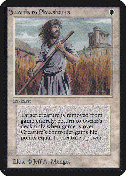 Swords to Plowshares - Limited Edition Alpha Uncommon Card