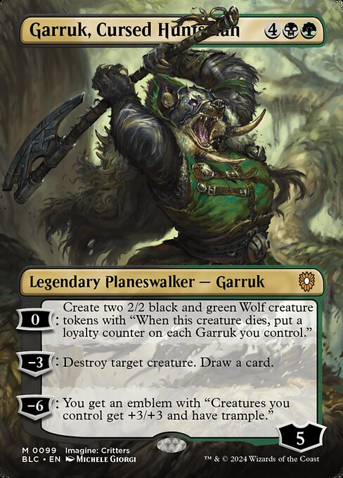 Garruk, Cursed Huntsman - Bloomburrow Commander Mythic Card