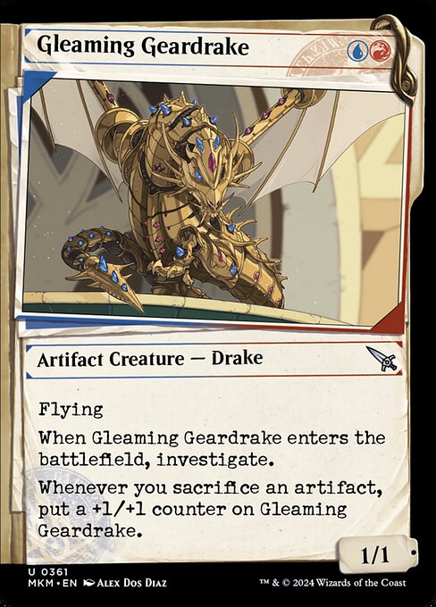 Gleaming Geardrake - Murders at Karlov Manor Uncommon Card
