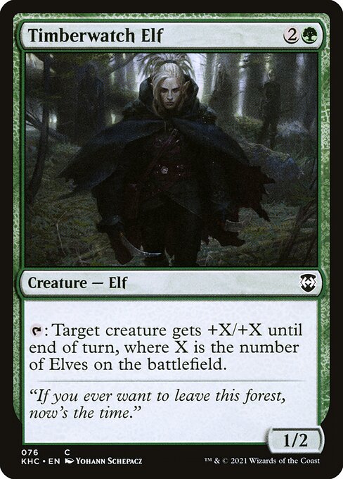 Timberwatch Elf - Kaldheim Commander Common Card