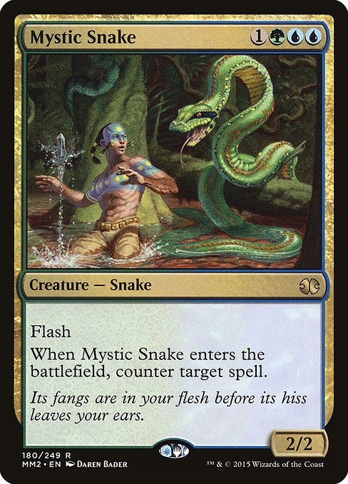 Mystic Snake - Modern Masters 2015 Rare Card