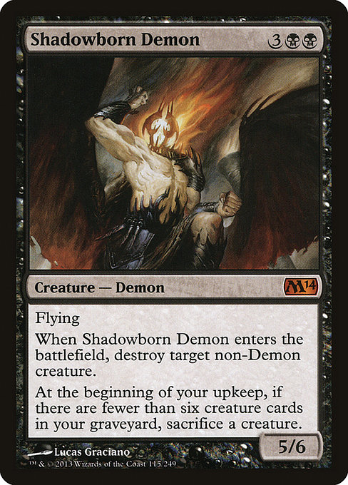Shadowborn Demon - Magic 2014 Mythic Card