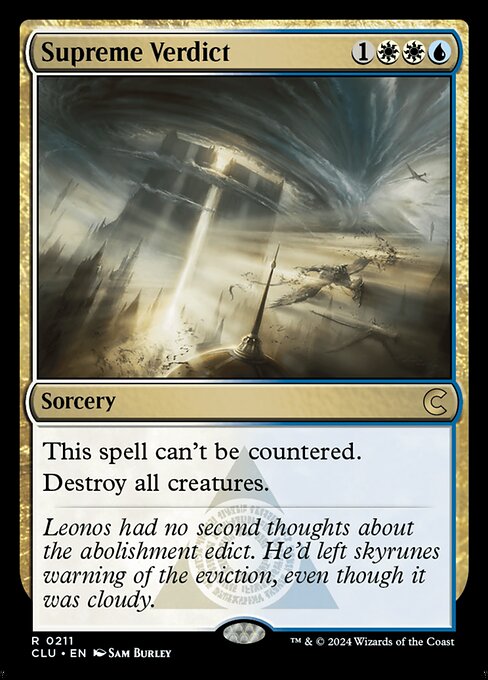 Supreme Verdict - Ravnica: Clue Edition Rare Card