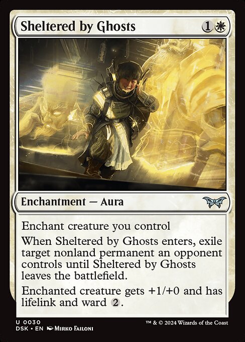 Sheltered by Ghosts - Duskmourn: House of Horror Uncommon Card