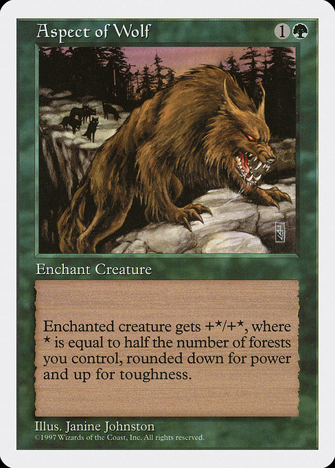 Aspect of Wolf - Fifth Edition Rare Card