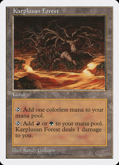 Karplusan Forest - Fifth Edition Rare Card