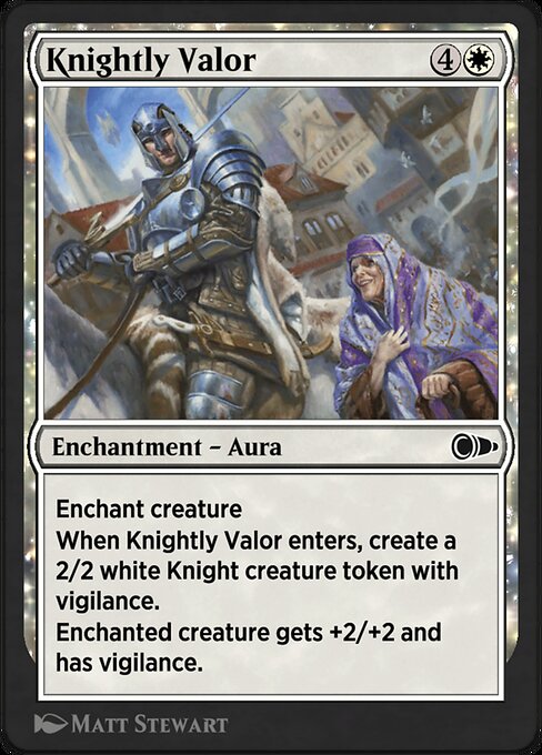 Knightly Valor - Pioneer Masters Common Card