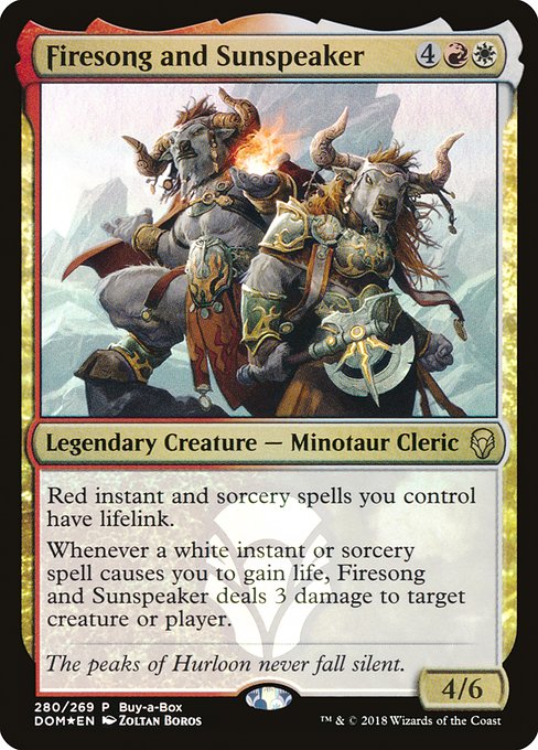 Firesong and Sunspeaker - Dominaria Rare Card
