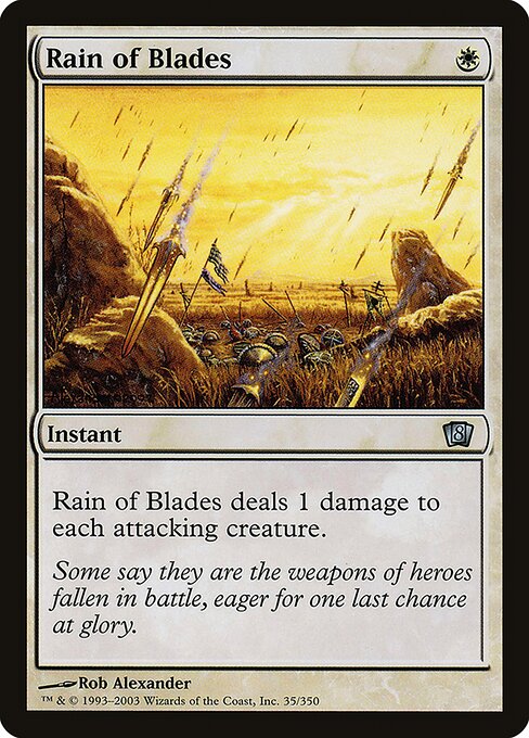 Rain of Blades - Eighth Edition Uncommon Card