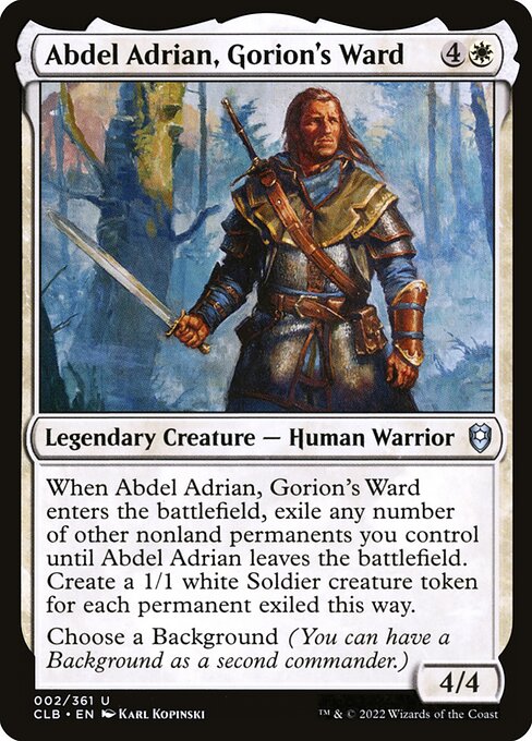 Abdel Adrian, Gorion's Ward - Commander Legends: Battle for Baldur's Gate Uncommon Card