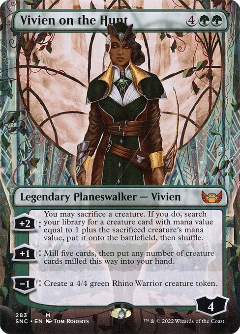 Vivien on the Hunt - Streets of New Capenna Mythic Card