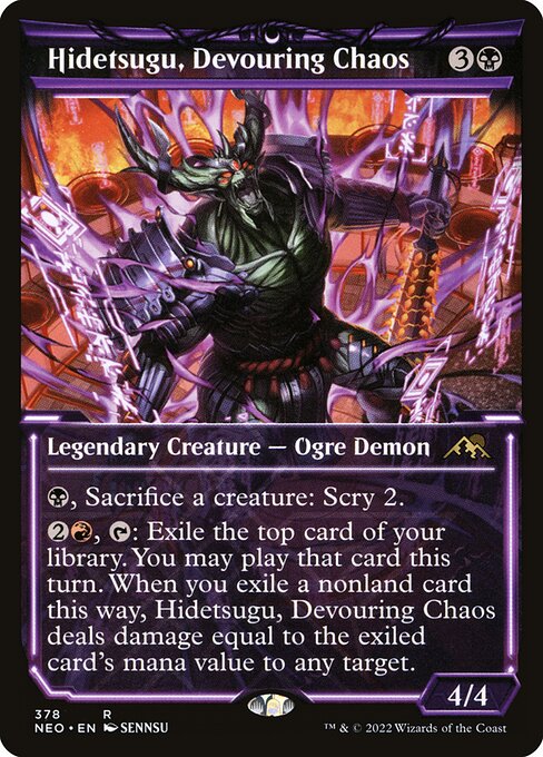 Hidetsugu, Devouring Chaos - Kamigawa: Neon Dynasty Rare Card