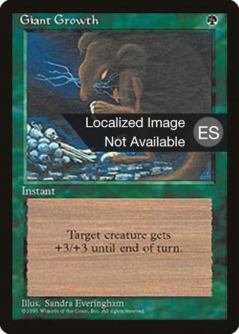 Giant Growth - Fourth Edition Foreign Black Border Common Card
