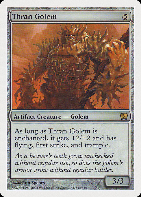 Thran Golem - Ninth Edition Rare Card