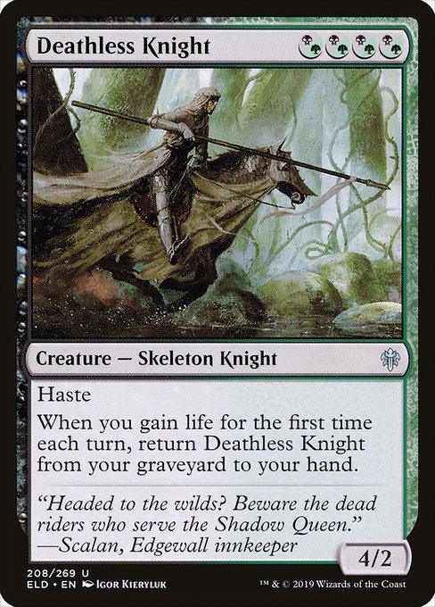 Deathless Knight - Throne of Eldraine Uncommon Card