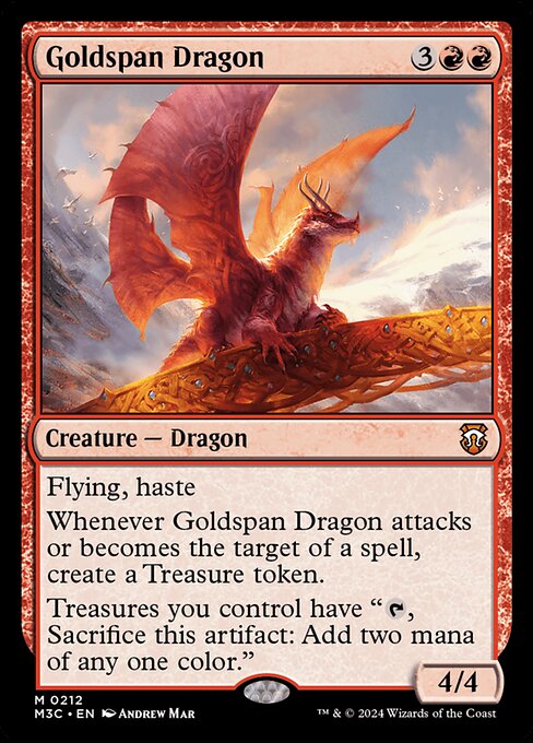 Goldspan Dragon - Modern Horizons 3 Commander Mythic Card